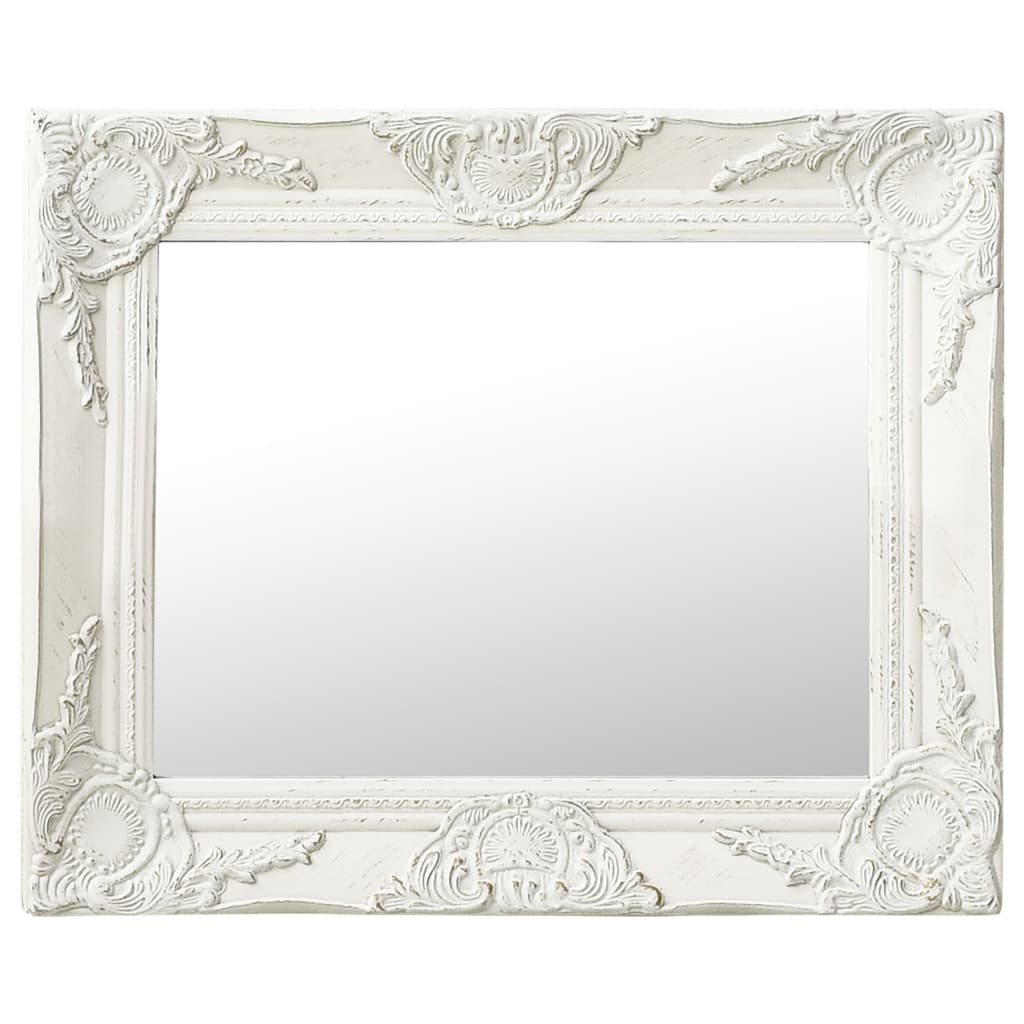 Vidaxl Wall Mirror Barock Style 50x40 cm vit