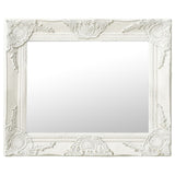 Vidaxl Wall Mirror Baroque stil 50x40 cm hvid