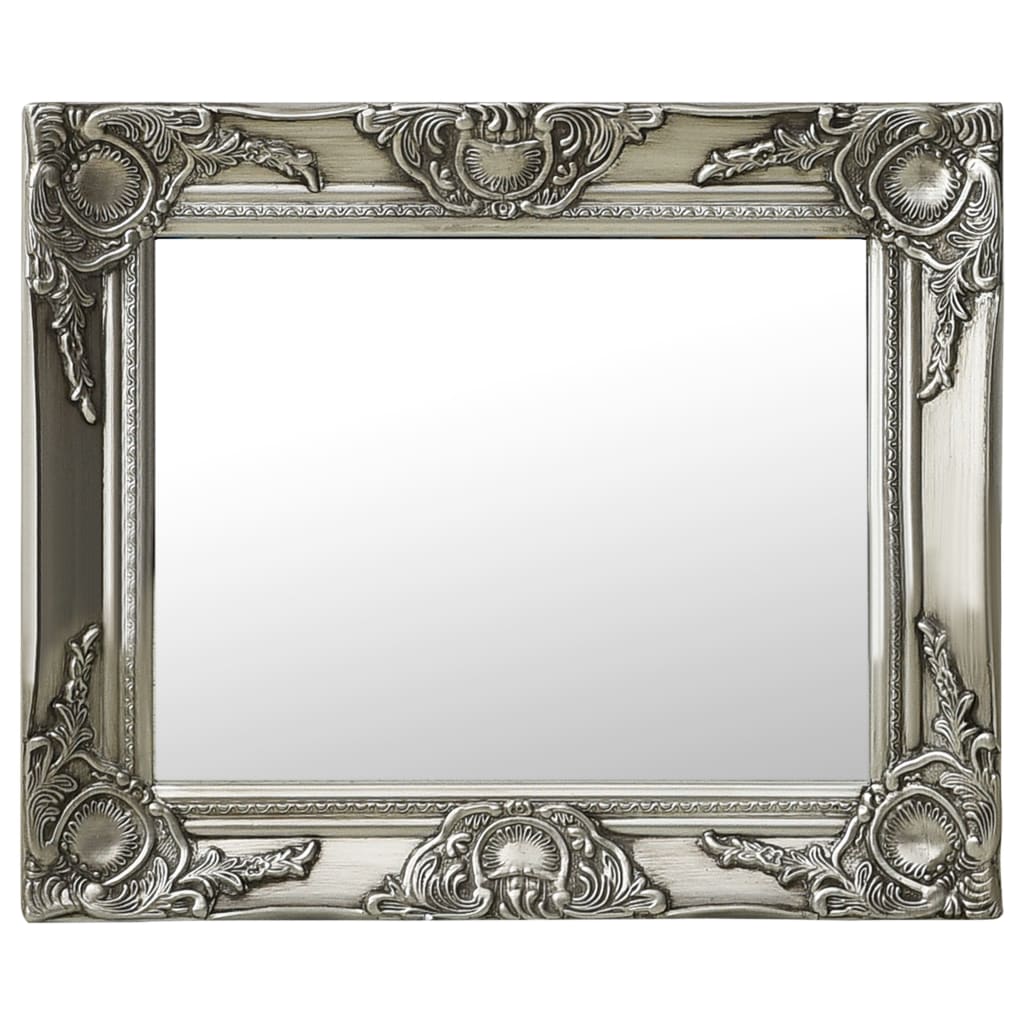 Vidaxl Wall Mirror Baroque Style 50x40 cm stříbrné barvy