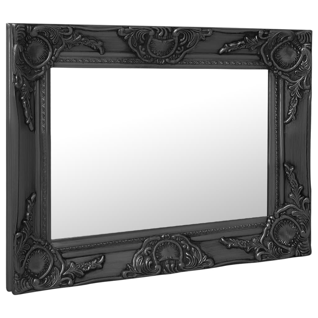 Vidaxl Wall Mirror Baroque Style 50x40 cm črna