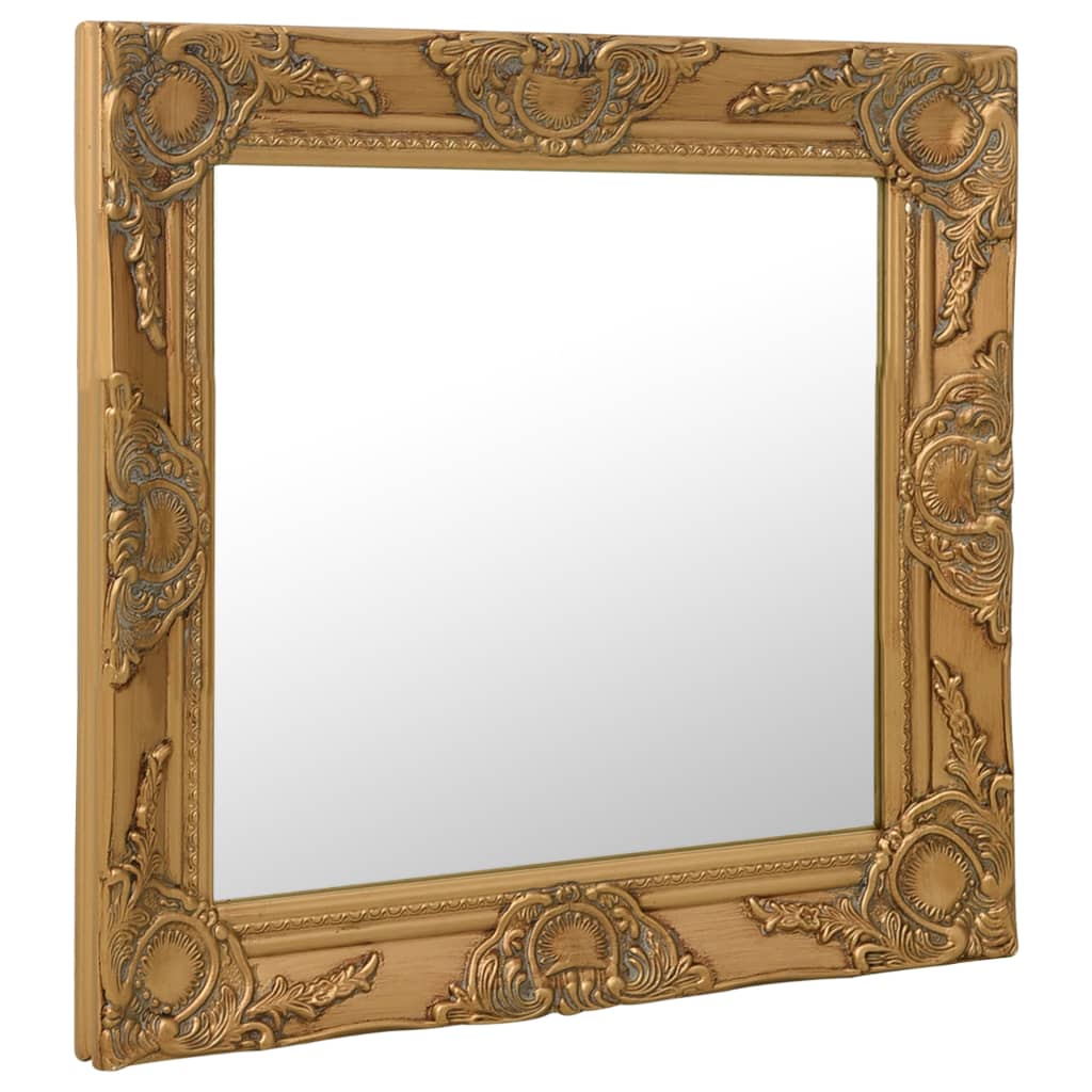 Vidaxl Wall Mirror Baroque Style 50x50 cm gullfarget