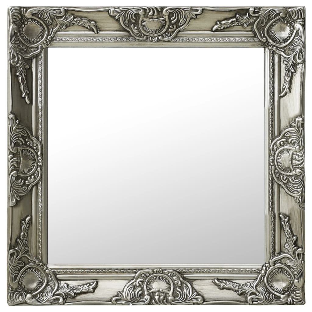 Miroir mural Vidaxl Style baroque 50x50 cm Couleur en argent