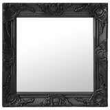 Miroir mural Vidaxl Style baroque 50x50 cm noir