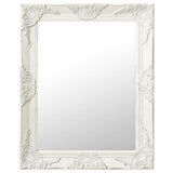 Miroir mural Vidaxl Style baroque 50x60 cm blanc