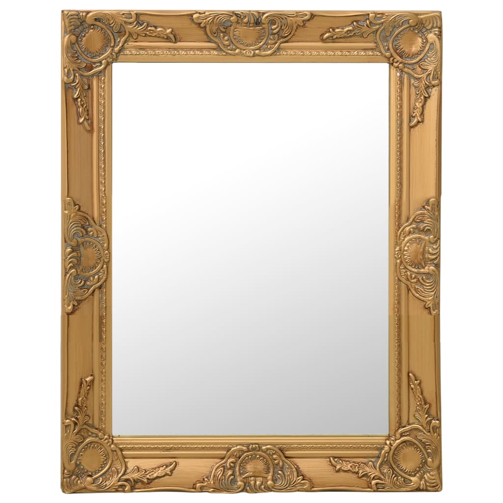 Vidaxl Wall Mirror Baroque Style 50x60 cm złota