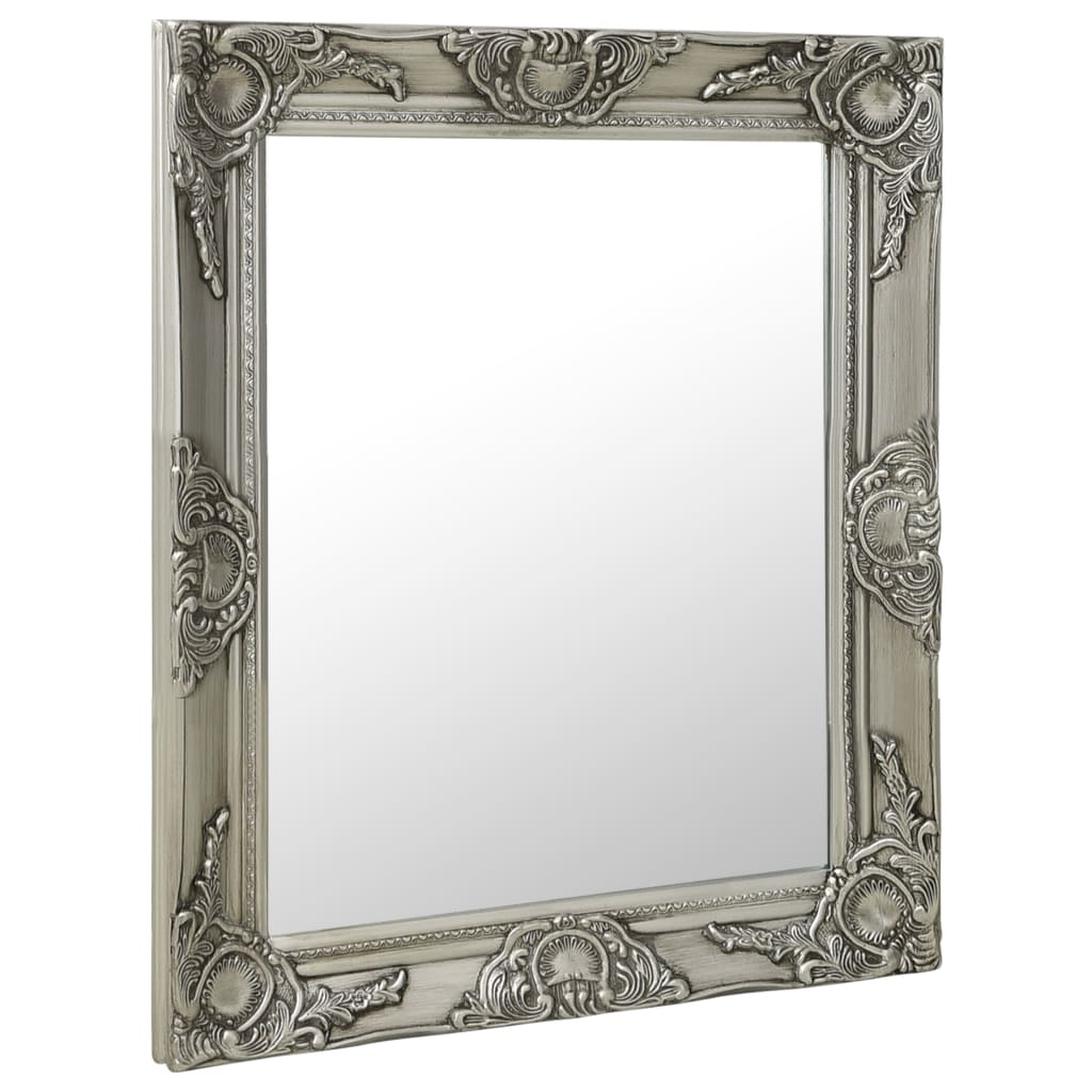 Vidaxl Wall Mirror Baroque Style 50x60 cm stříbrné barvy