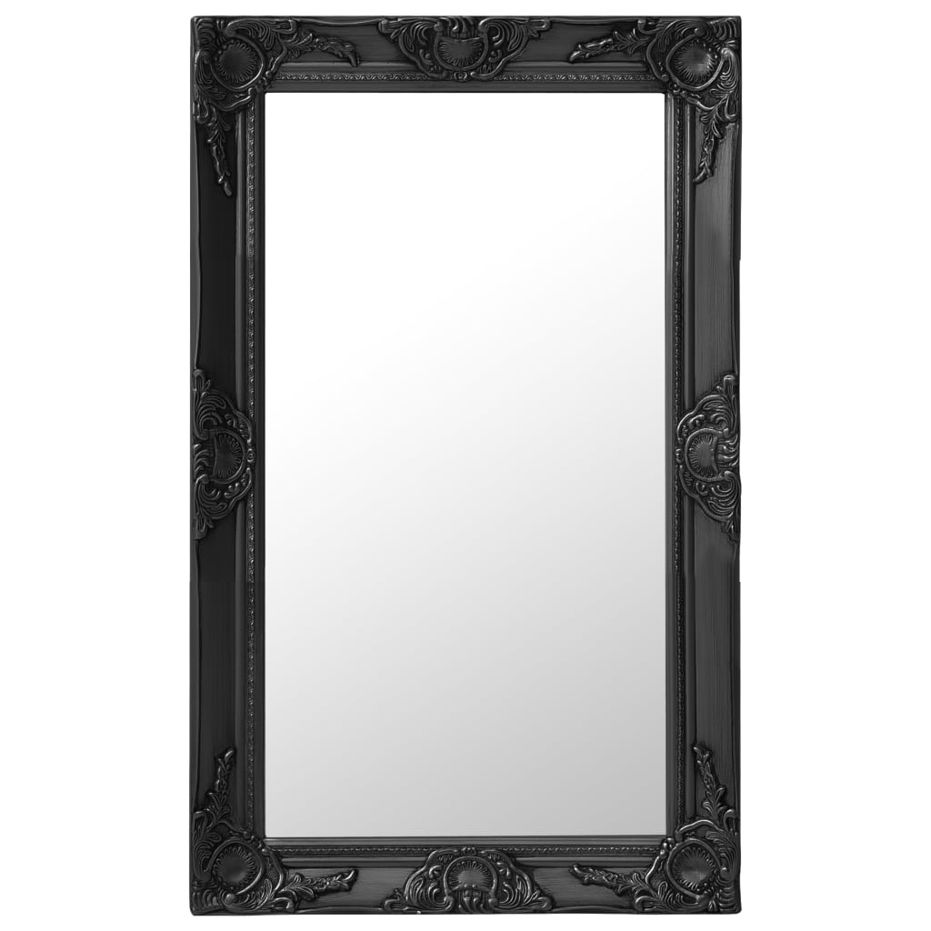 Vidaxl Wall Mirror Barock Style 50x80 cm svart