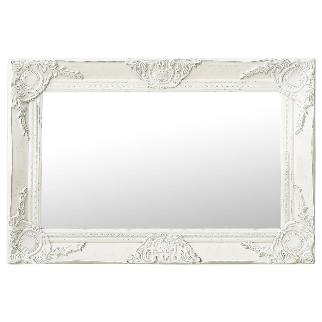 Vidaxl Wall Mirror Baroque Style 60x40 cm bílá