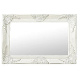 Miroir mural vidaxl style baroque 60x40 cm blanc