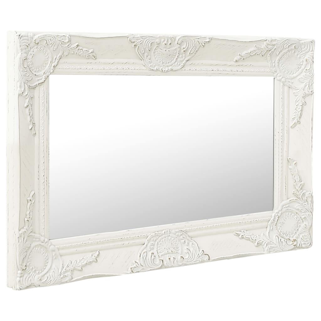 Vidaxl Wall Mirror Baroque Style 60x40 cm hvit