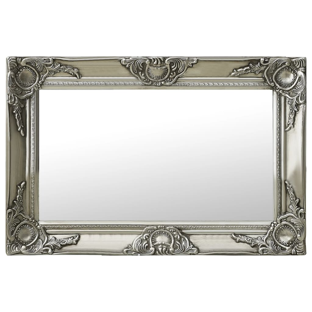 Vidaxl Wall Mirror Baroque Style 60x40 cm stříbrné barvy