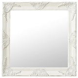 Vidaxl Wall Mirror Baroque Style 60x60 cm bílá