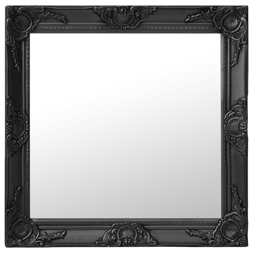 Vidaxl Wall Mirror Baroque Style 60x60 cm svart