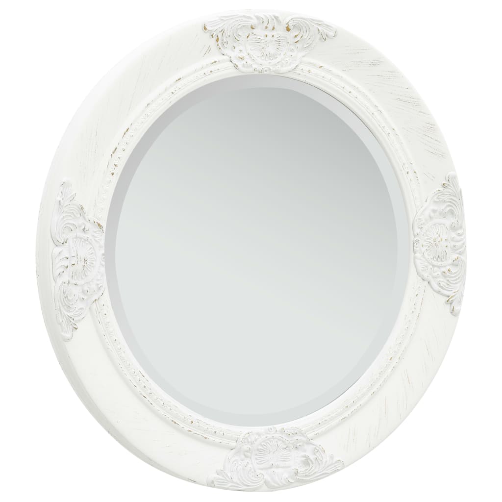 Vidaxl Wall Mirror Baroque Style 50 cm hvit