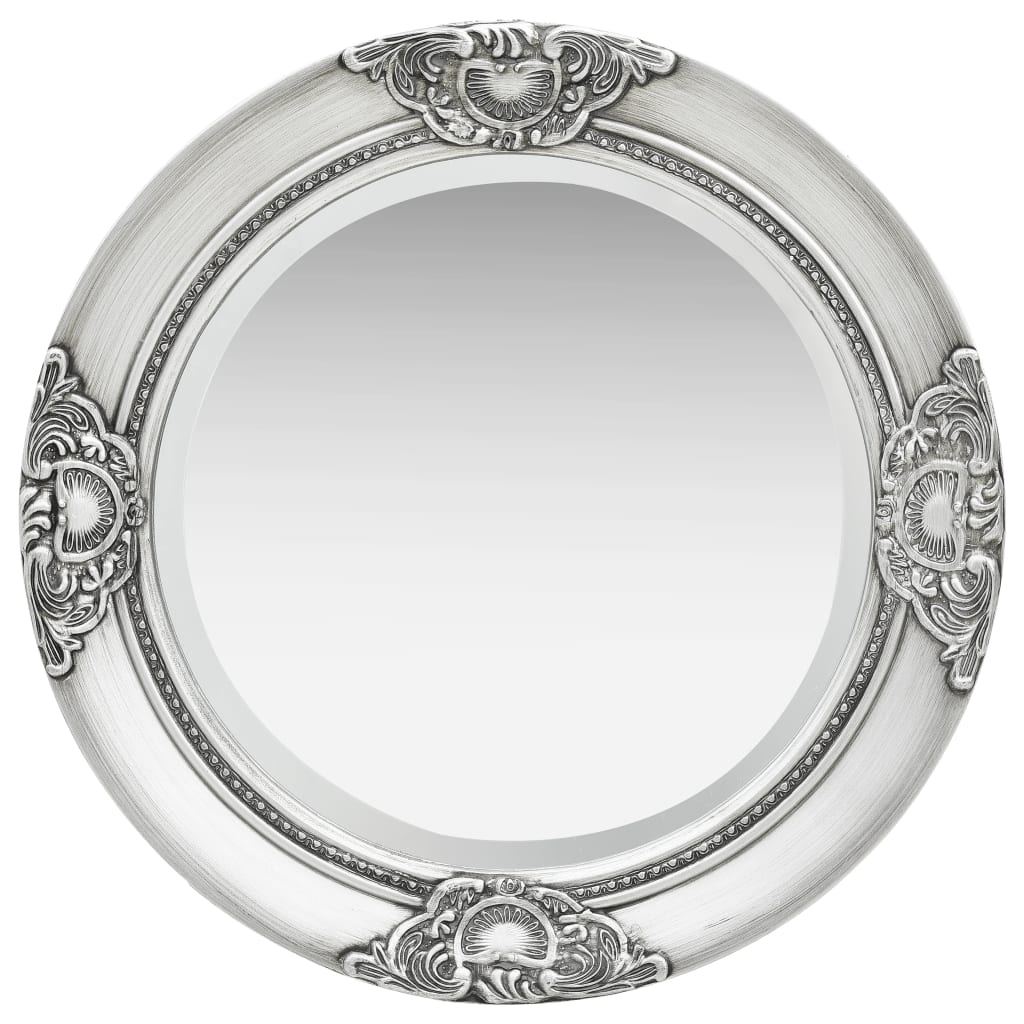 Vidaxl Wall Mirror Baroque Style 50 cm sølvfarget