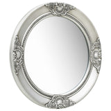 Vidaxl Wall Mirror Baroque Style 50 cm stříbrné barvy