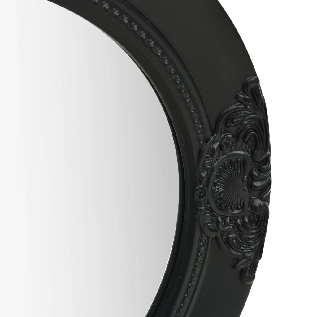 Vidaxl Mirror de pared estilo barroco 50 cm negro