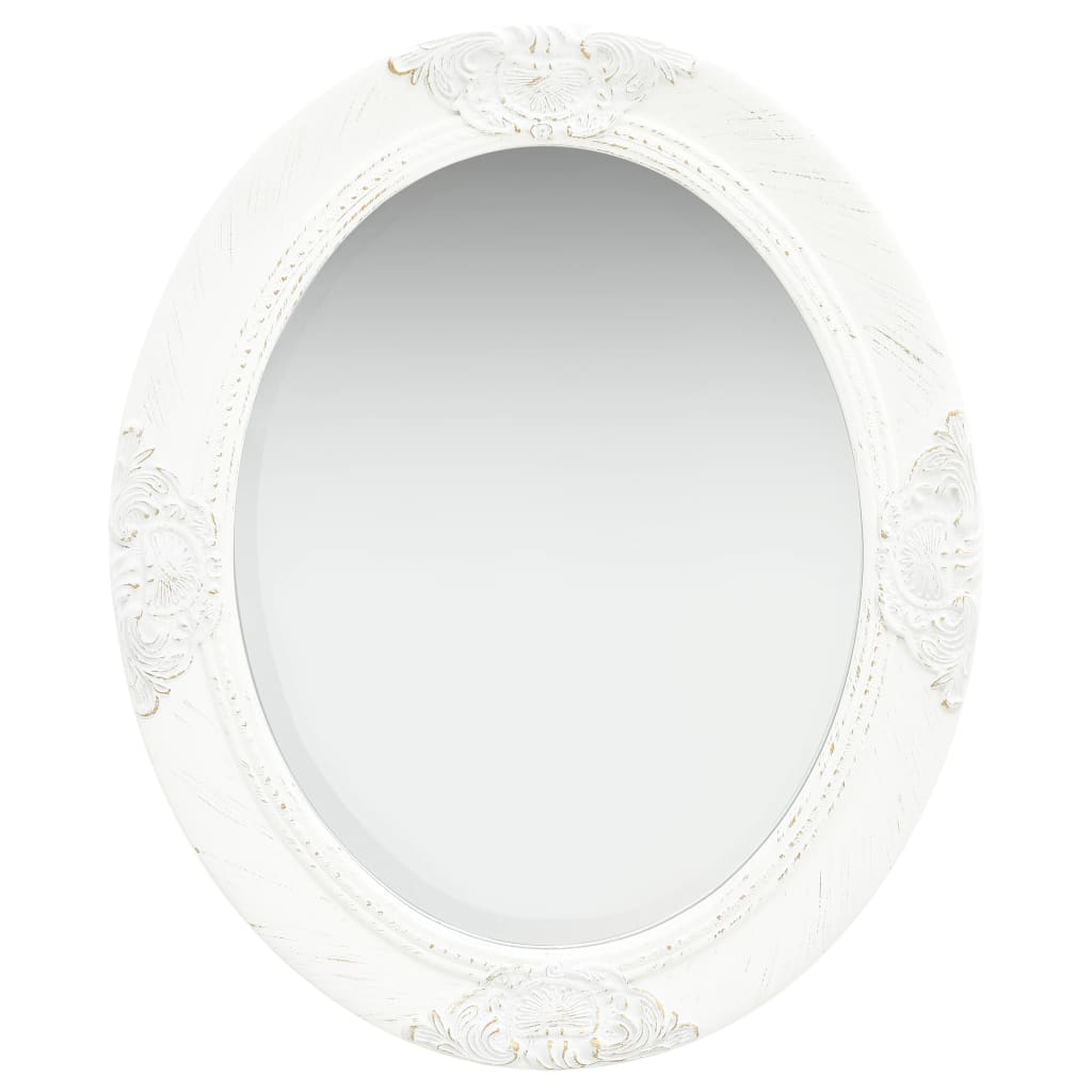 Vidaxl Wall Mirror Baroque style 50x60 cm White