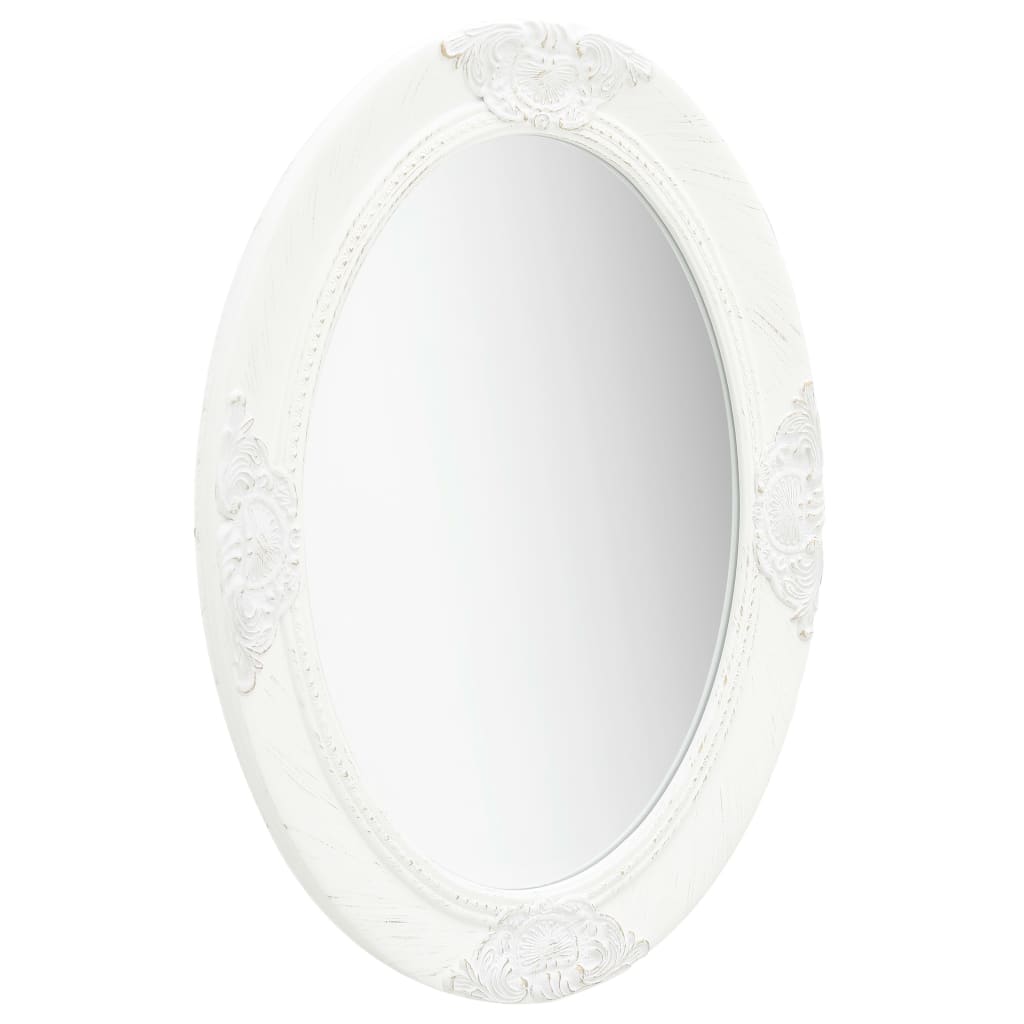 Vidaxl Wall Mirror Baroque stil 50x70 cm hvid