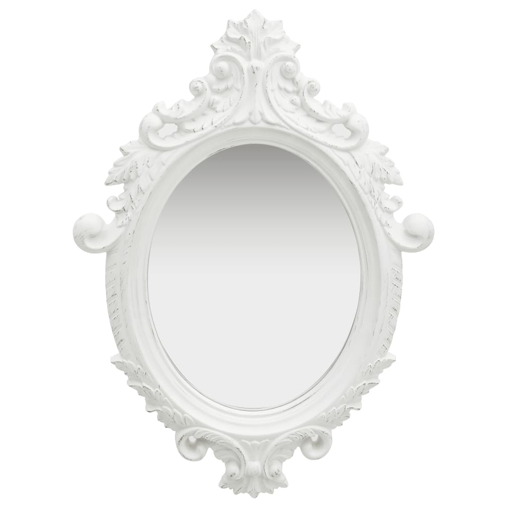 Vidaxl Wall Mirror Castle Style 56x76 cm hvit