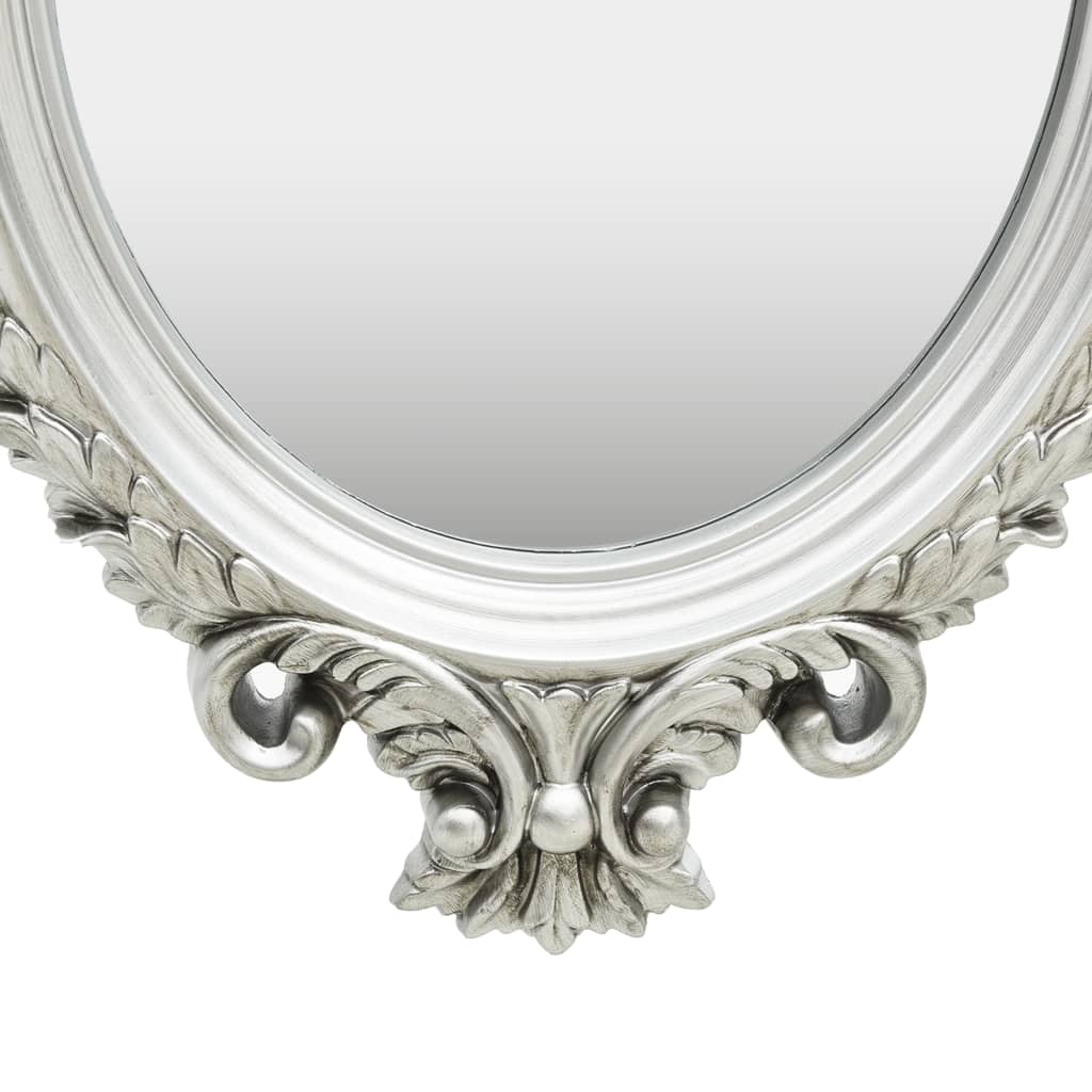 Vidaxl Wall Mirror Castle Style 56x76 cm srebrne