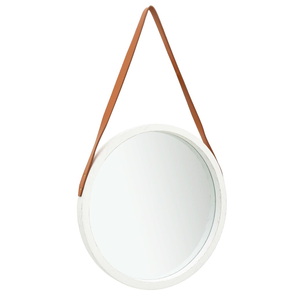 Miroir mural vidaxl avec bande 50 cm blanc