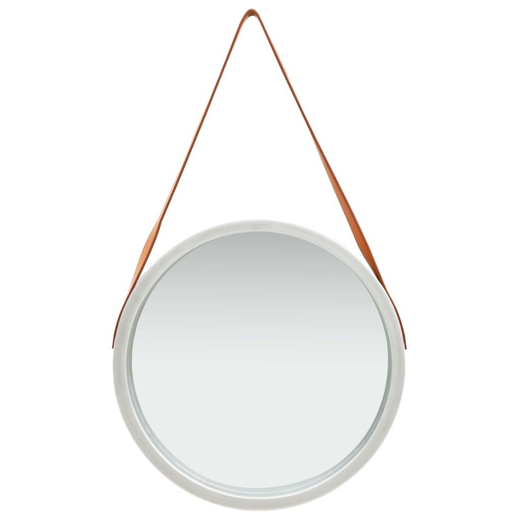 Vidaxl Wall Mirror med dæk 50 cm sølvfarvet