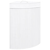 Vidaxl Hoekwasmand 60 l Bambus weiß