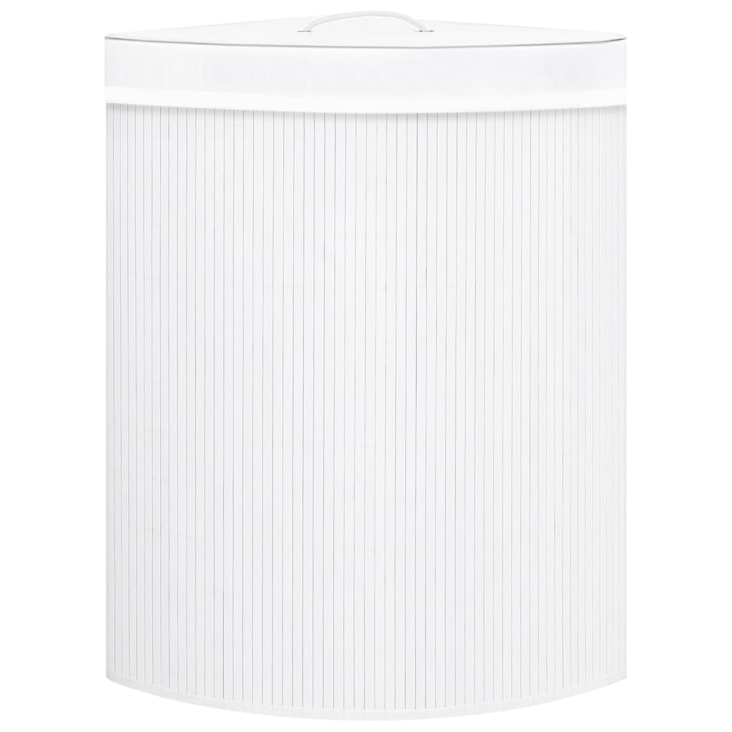 Vidaxl Hoekwasmand 60 L BAMBOO BIANCO