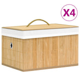 Vidaxl -Speicherboxen 4 St Bambus