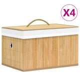 Cajas de almacenamiento de Vidaxl 4 St Bamboo