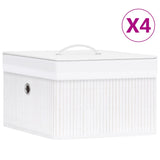 Úložné boxy Vidaxl 4 PC Bamboo White