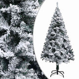 Vidaxl Kunstkerstboom mit Schnee 150 cm Grün