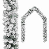 Vidaxx Weihnachtsgirlande mit Schnee 5 m PVC grün