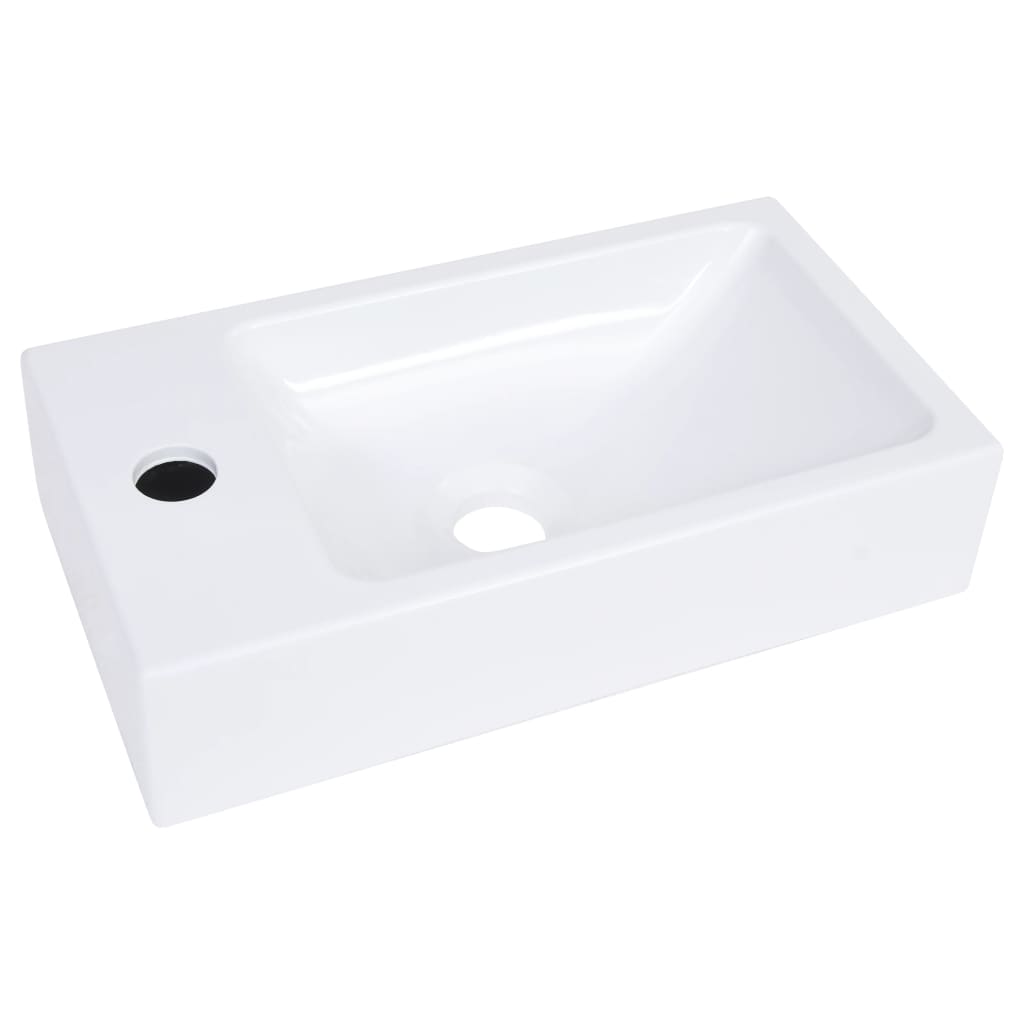 VidaXL Washbasin 400x220x90 mm SMC white