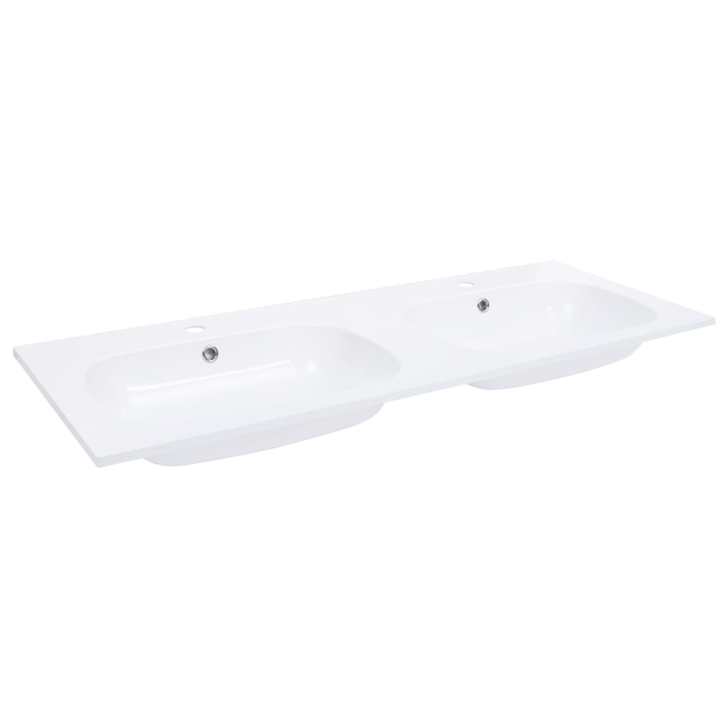 Vidaxl Washbasin bygget -I dobbelt 1205x460x145 mm SMC White