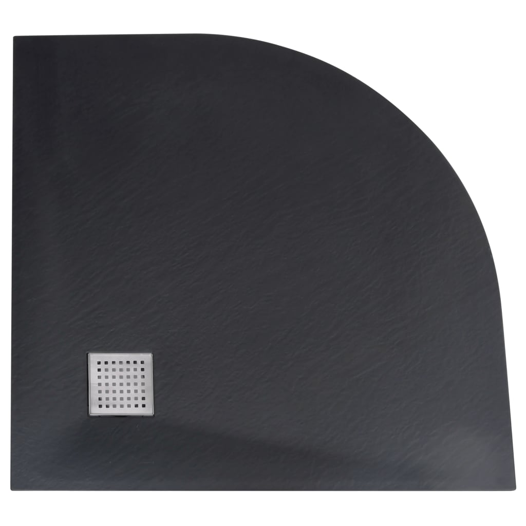 Vidaxl Shower Tray 90x90 cm SMC Black