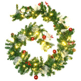 Vidaxl Christmas Garland z światłami LED 2,7 M PVC Green