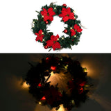 Vidaxl Weihnachtskranz mit LED -Leuchten 60 cm PVC Grün