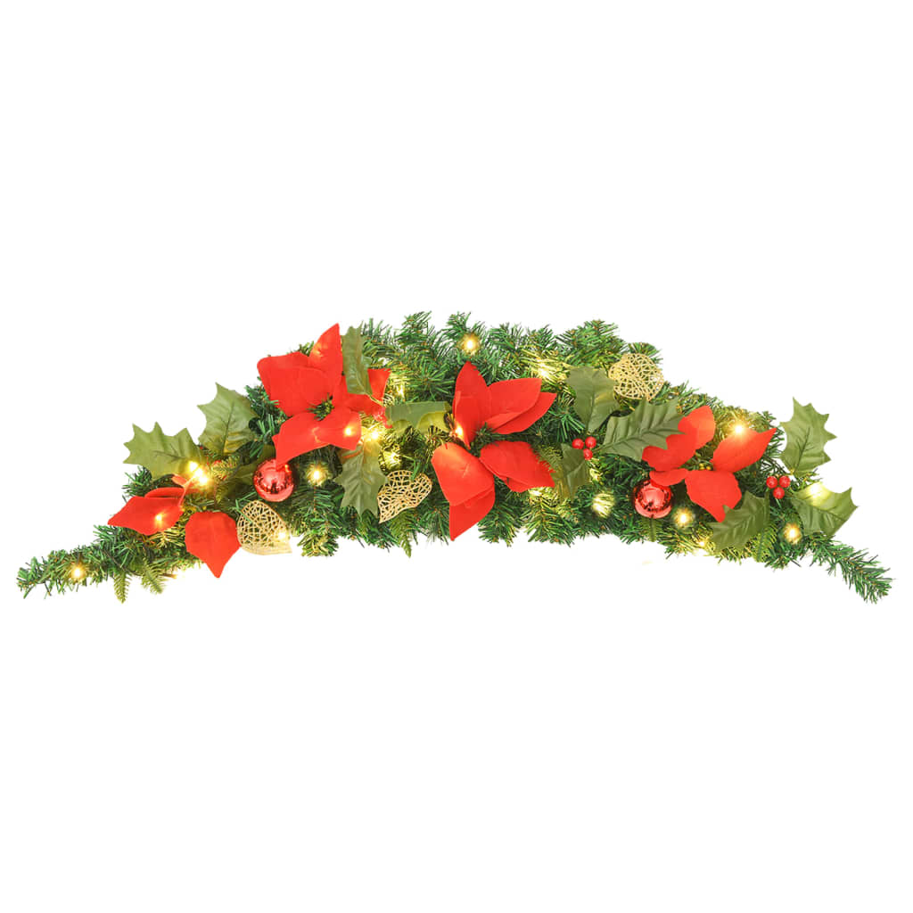 Vidaxl Weihnachtsbogen mit LED -Leuchten 90 cm PVC Grün