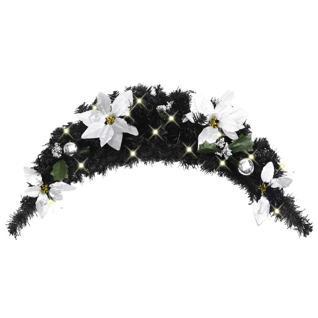 Vidaxl Christmas arch with LED lights 90 cm PVC Black