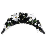 Vidaxl Weihnachtsbogen mit LED -Leuchten 90 cm PVC Schwarz