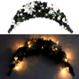 Vidaxl Christmas arch with LED lights 90 cm PVC Black