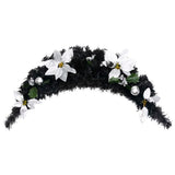 Vidaxl Weihnachtsbogen mit LED -Leuchten 90 cm PVC Schwarz