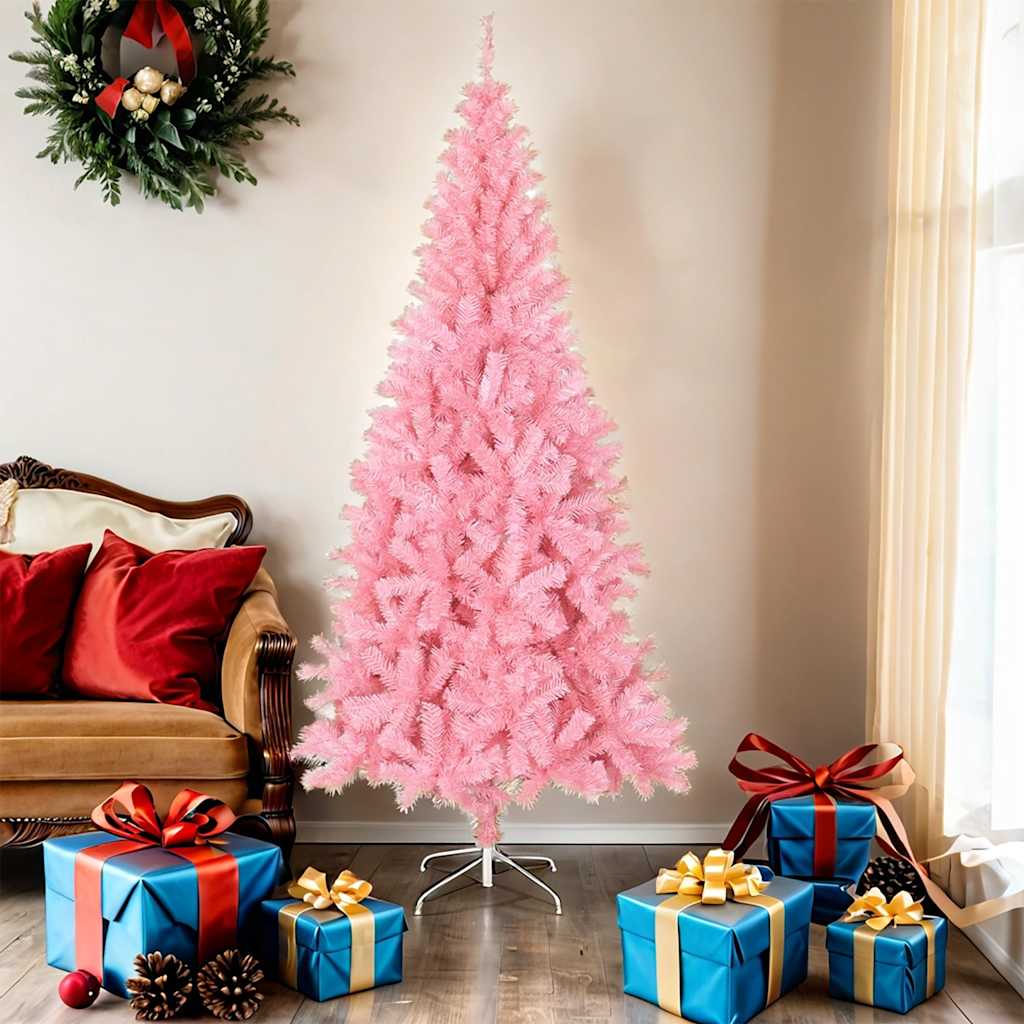 VidaXL Kunstkerstboom with standard 180 cm PVC pink