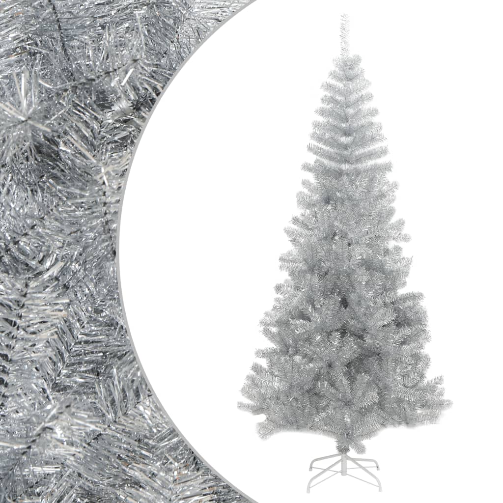 Vidaxl Kunstkerstboom mit Standard -Silberkappe mit 180 cm