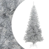 Vidaxl Kunstkerstboom mit Standard -210 -cm -Kappe silberfarben