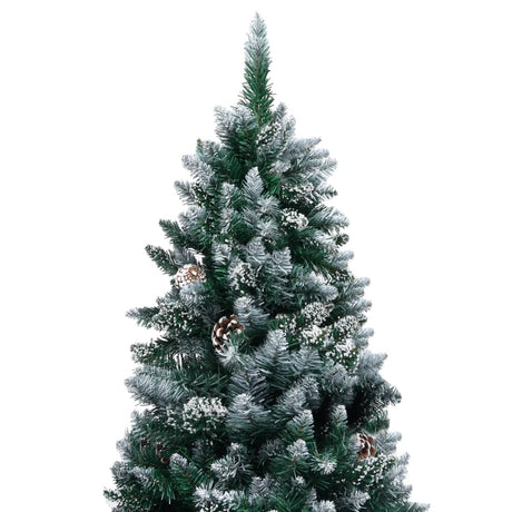 Vidaxl Kunstkerstboom mit Kiefernkegeln und weißem Schnee 150 cm