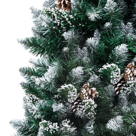 Vidaxl Kunstkerstboom mit Kiefernkegeln und weißem Schnee 150 cm