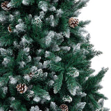 Vidaxl Kunstkerstboom mit Kiefernkegeln und weißem Schnee 210 cm